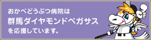 おかべどうぶつ病院は群馬ダイヤモンドペガサスを応援しています。